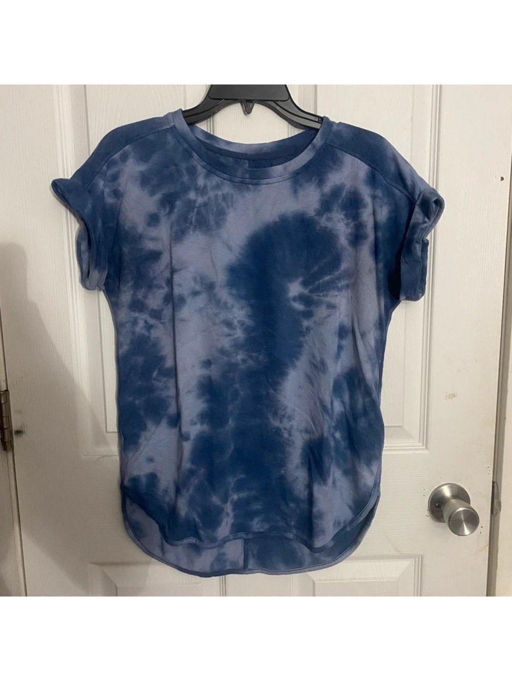Blue Tie Dye T Shirt Top womens S Cupio